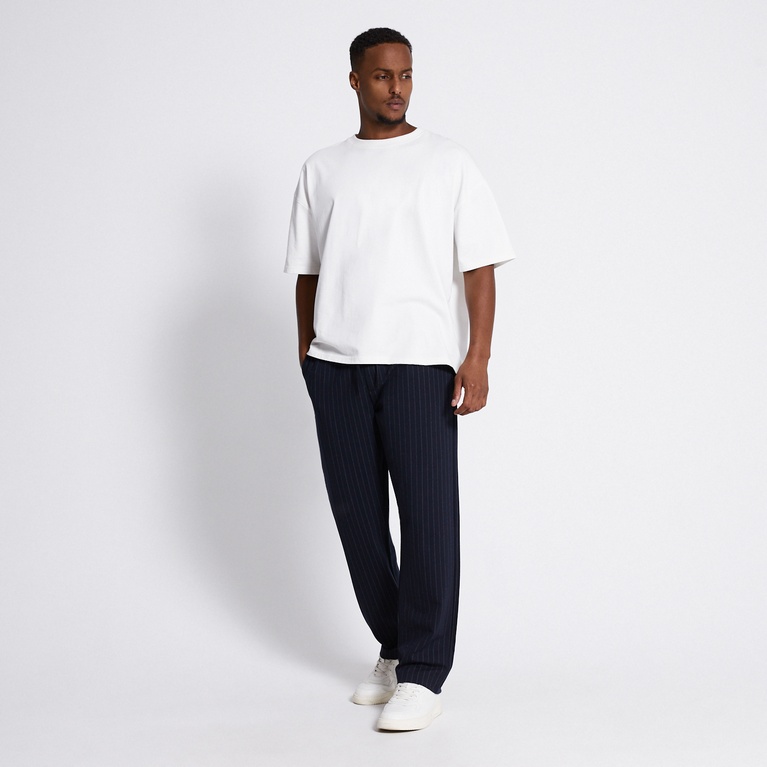 Drawstring pants "Theoz stripe" Navy